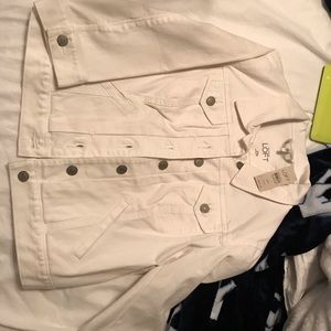 Ann Taylor Loft White denim jacket